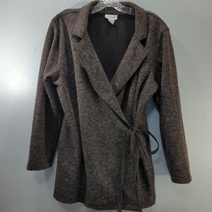 Avenue Women's Size 14/16 Brown Sweater‎ Cardigan Jacket J29
